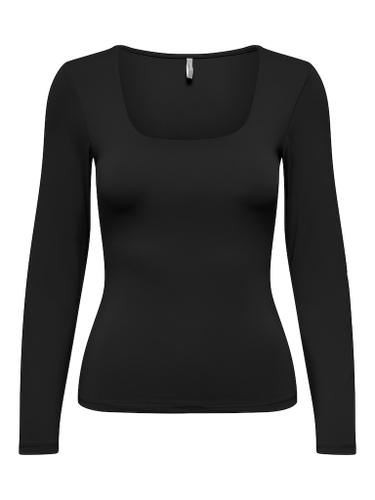 ONLEA L/S DEEP NECK TOP JRS NOOS