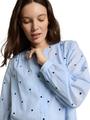 Bluse mit Herz-Stickerei 40 Regular Fit - Blue Heart Design