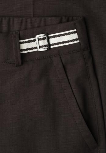 Straight Leg Hose mit Gürteldetails 40/30 - Espresso Brown