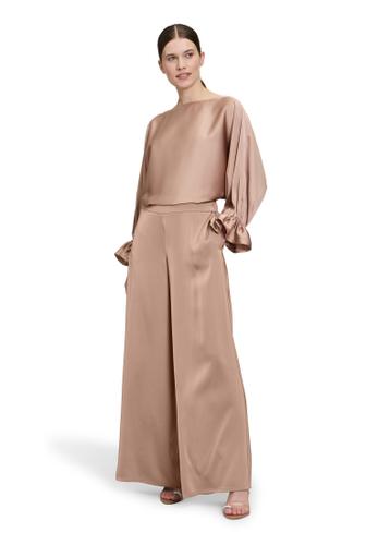Satin-Bluse 40 Loose Fit - Macchiato
