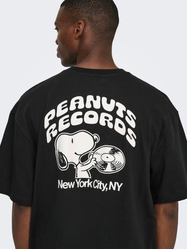 ONSPEANUTS BACK LIFE OVZ SS LIC TEE