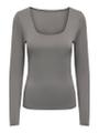 ONLEA L/S 2-WAY DEEP NECK TOP JRS N