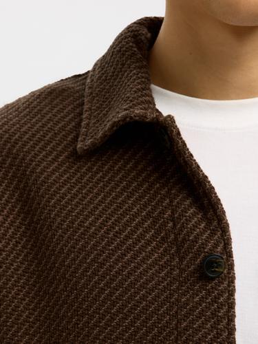 SLHREGFRED STRUCTURED OVERSHIRT XL Normal geschnitten - Delicioso