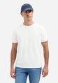 T-Shirt Crewneck Solid Jacquard M Regular Fit - White