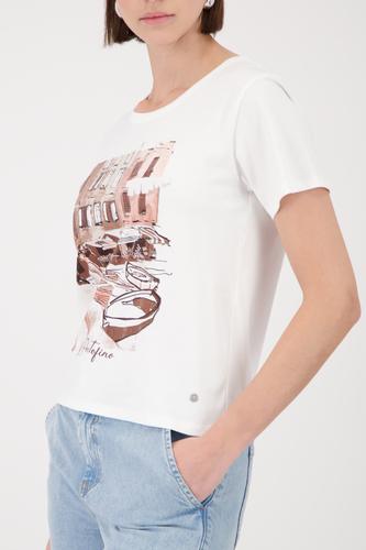 T-Shirt mit City-Print 38 - Cream