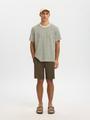 SLHKEVIN STRIPE SS O-NECK TEE M Normal geschnitten - Egret