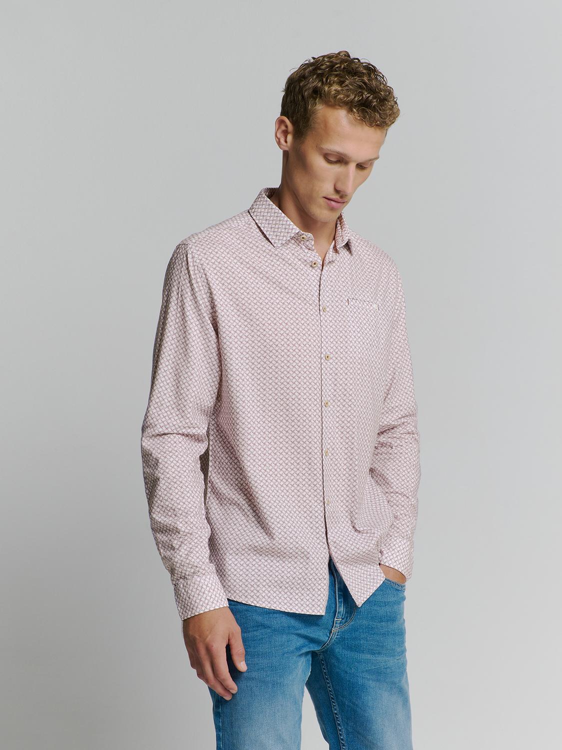 Shirt Allover Printed XL Regular Fit - Mauve