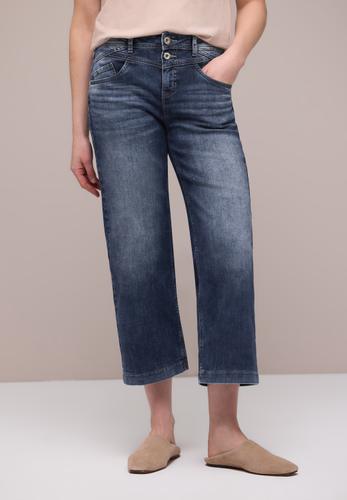 High Waist Wide Leg Jeans im Loose Fit 32/7/8 Hosen - Dark Blue Wash