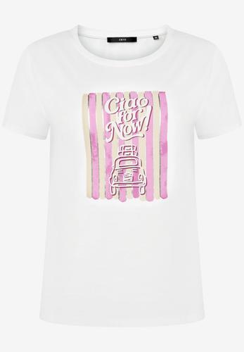 Print-T-Shirt mit Glitzerdetails