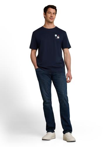 T-Shirt mit Print XXL Regular Fit - Sky Captain Blue