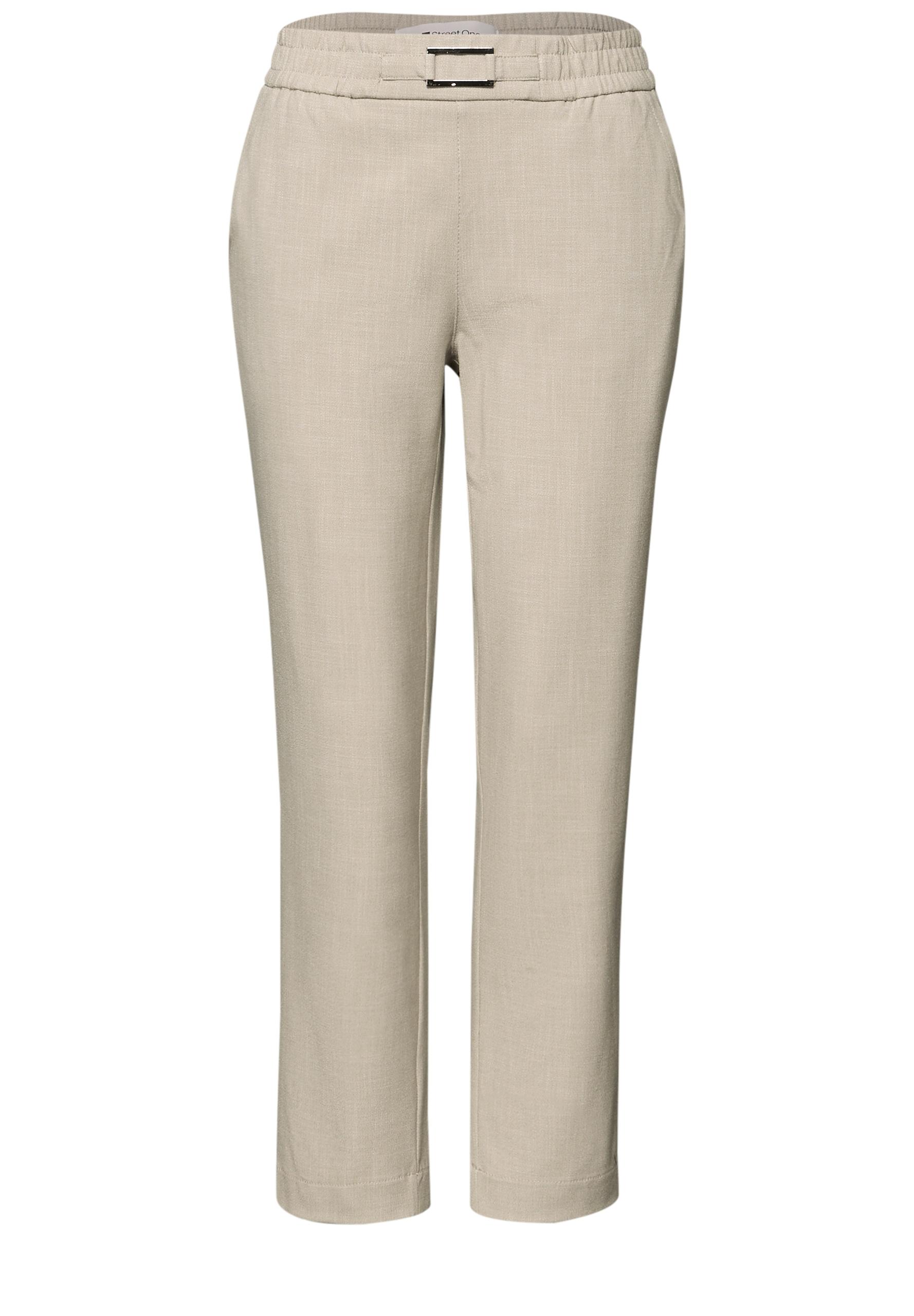 Mid Waist Slim Leg Hose mit Schnalle 40/28 - Cobble Stone