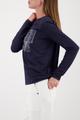 Langarmshirt mit Strassstein-Motiv 38 - Marine