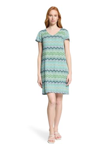 Sommerkleid 48 Figurumspielend - Blau/Grün