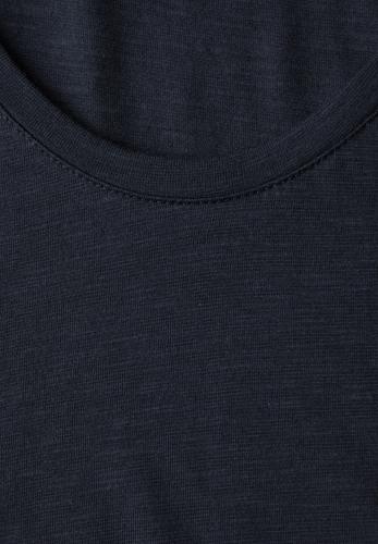 Basic T-Shirt mit gerundetem V-Neck