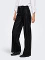 ONLMADISON HW WIDE FAUX LEATHER PANT PNT M/32 Locker geschnitten - Black