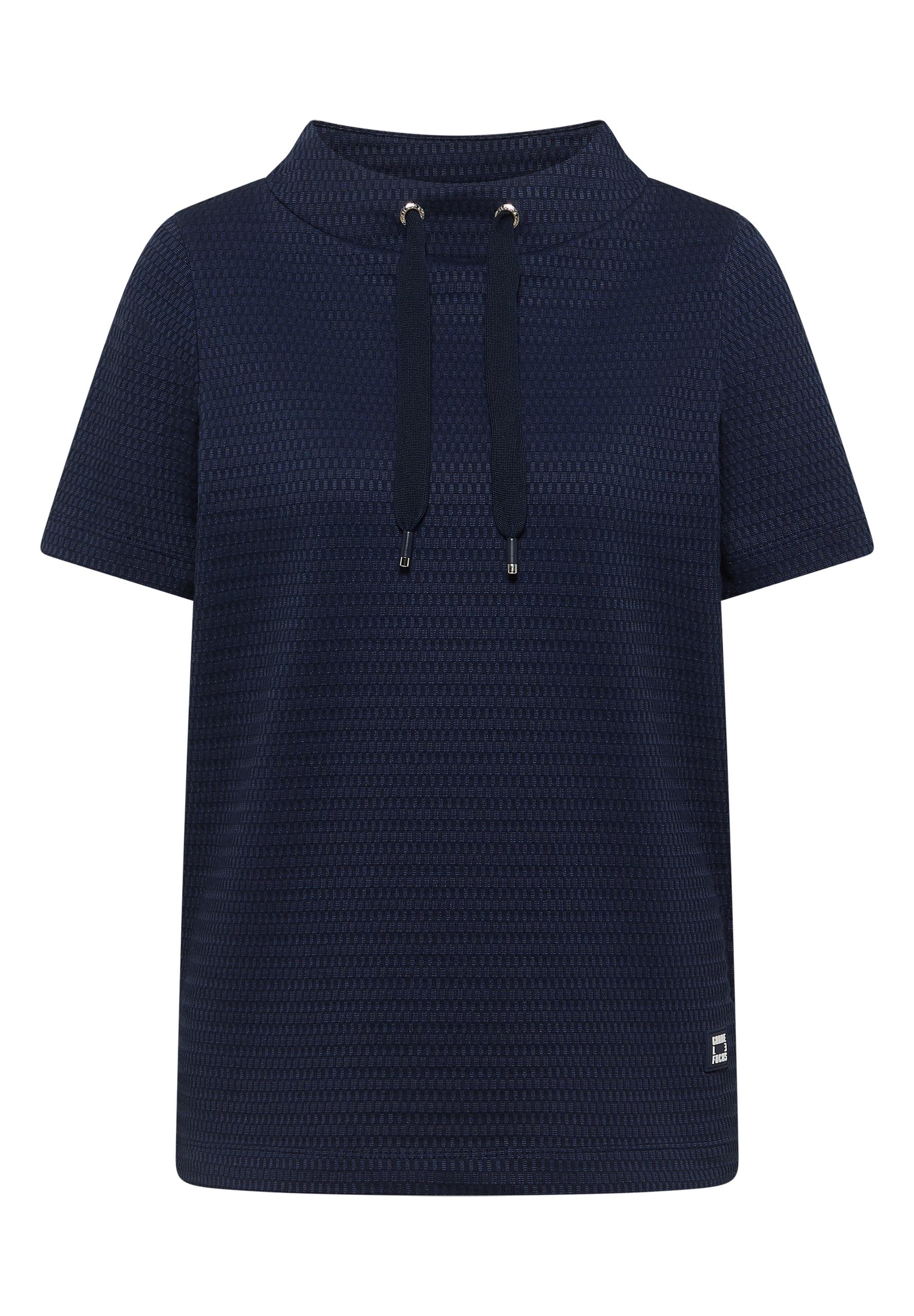 Shirt mit Funnel Neck im Two-Tone-Look L - Universal Blue