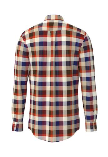 Square Flannel Check, B.D., 1/1 XXL Casual Fit - Garnet Red