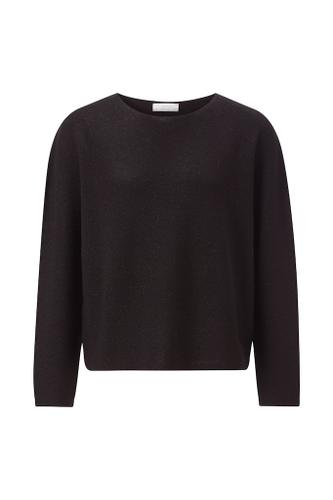 Seamless shiny boat neck Grau XS