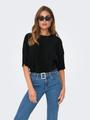 ONLRAVENNA S/S PLISSE TOP NOOS JRS M Normal geschnitten - Black