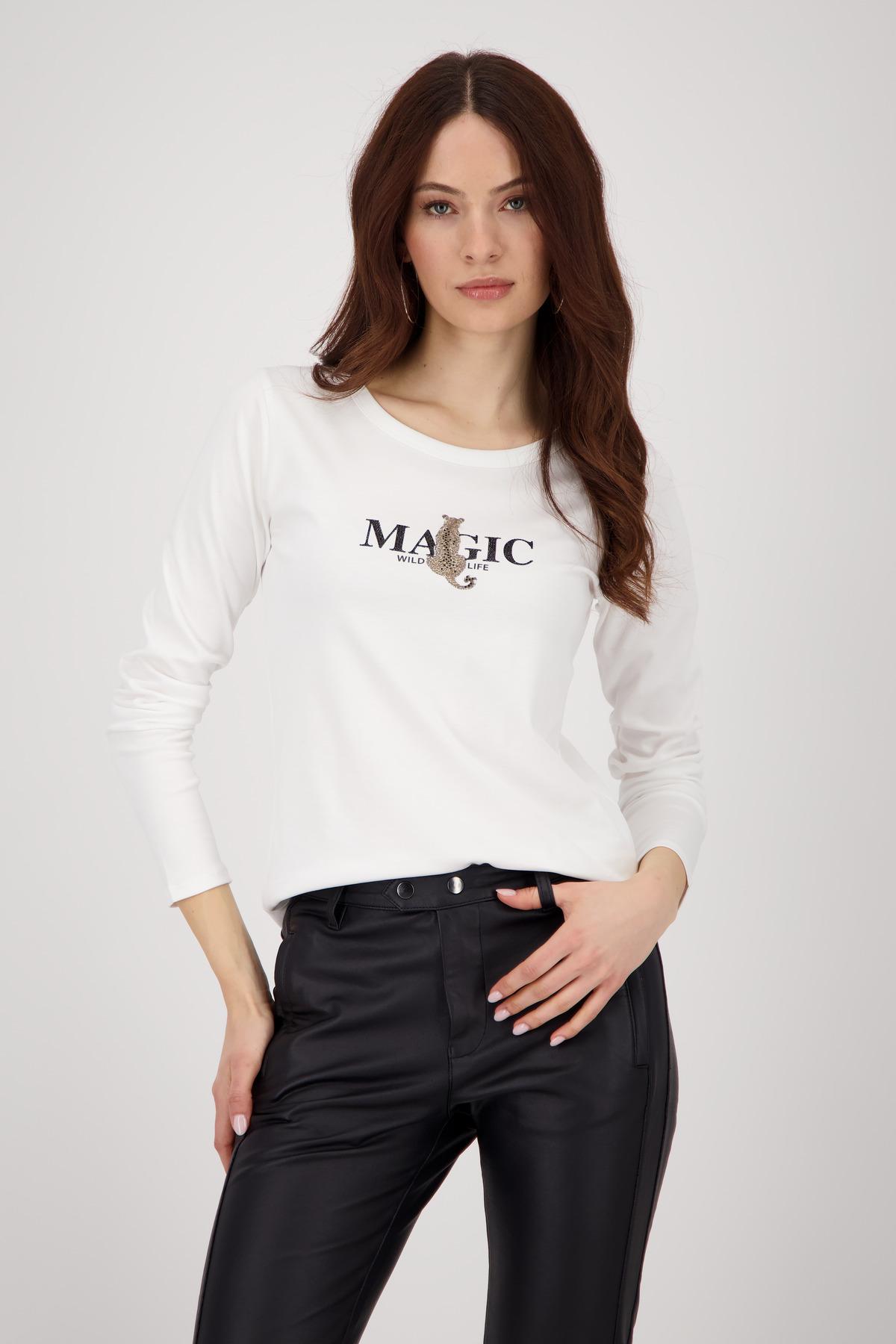 Langarmshirt mit Leopardenmuster 38 - Off-white