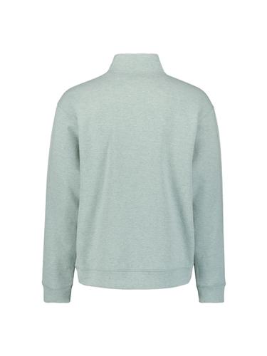 Sweater Half Zip Melange XXL Relaxed Fit - Seablue
