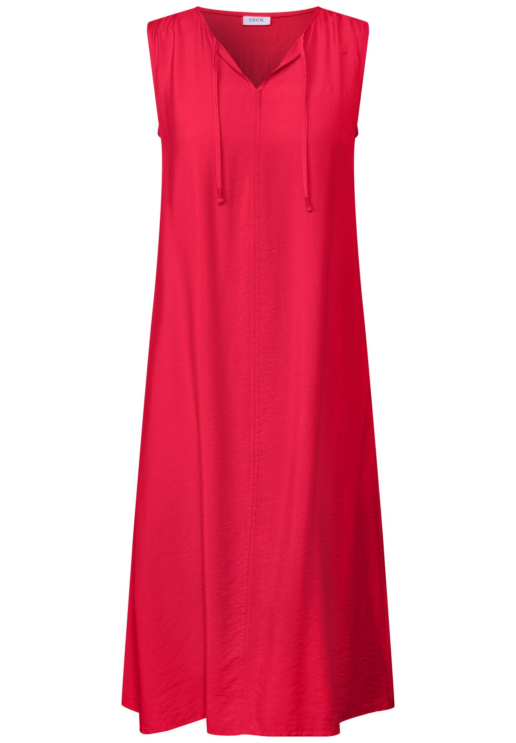 Cecil A-Linien-Kleid in Unifarbe - Rot / S