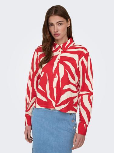 ONLSAKURA LS REG SHIRT WVN XS Normal geschnitten - Barbados Cherry