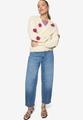 Strickjacke mit bunten 3D Blumen
