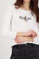 Langarmshirt mit Leopardenmuster 38 - Off-white