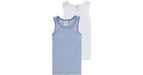 Unterhemden Doppelpack , Organic Cotton blau/weiß Gr. 92 Jungen Kleinkinder
