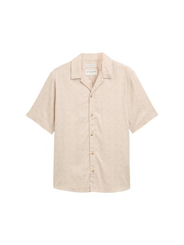 Comfort Fit Kurzarmhemd im Hawaii-Look L Comfort Fit - Beige Mosaic Design