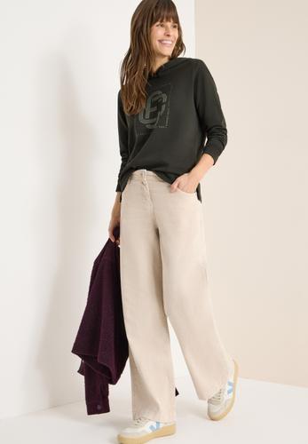 Hoodie mit Schmucksteinen S - Raw Khaki