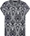 T-Shirt mit Ornament-Muster 36 - Schwarz Gemustert