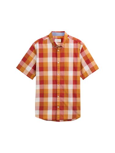 Kurzarmhemd mit Karomuster XL Regular Fit - Red Big Check