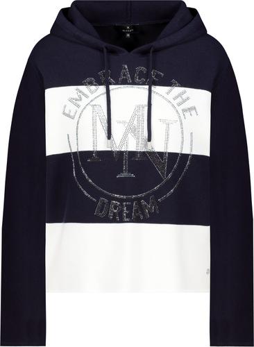 Strickpullover mit Schmuckemblem 38 - Marine Ringel