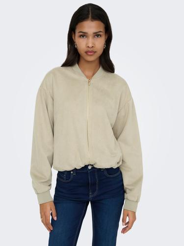 ONLMAVI LIFE LS FAUX SUEDE BOMBER CC PNT L - Pure Cashmere
