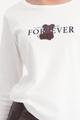 Langarmshirt mit Teddyprint 38 - Off-white