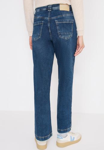Wide Leg Patch Pocket Jeans 28/30 - Mid Blue Used Wash