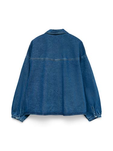 VMELORA LS DENIM SHIRT YO326 L Box Fit - Medium Blue Denim