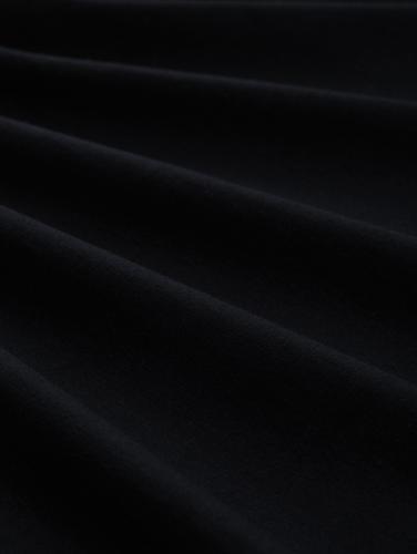 T-Shirt mit Raffärmeln L Regular Fit - Deep Black
