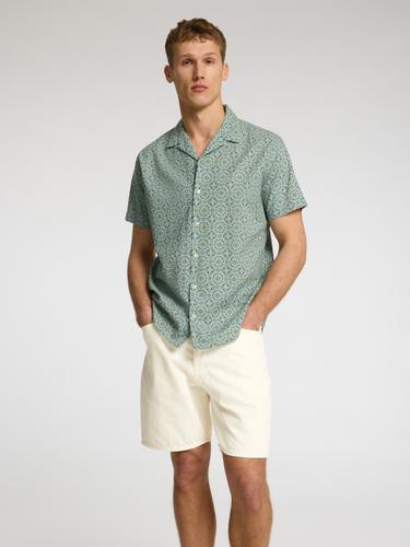 SLHREG ALEX 201 ECRU HEMP SHORTS XL Normal geschnitten - White Denim
