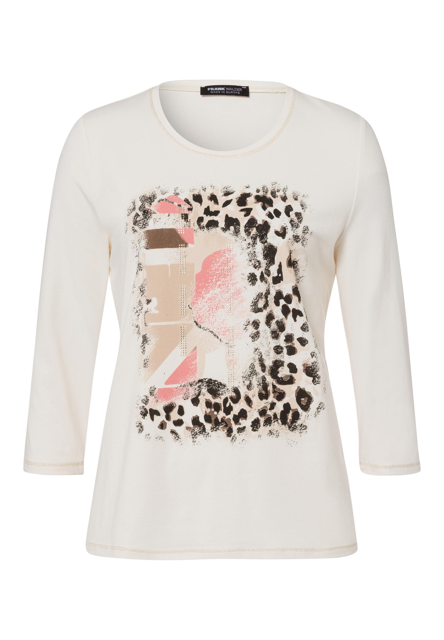 Shirt VELVET BLOOM mit Placement-Print 46 - Cashew