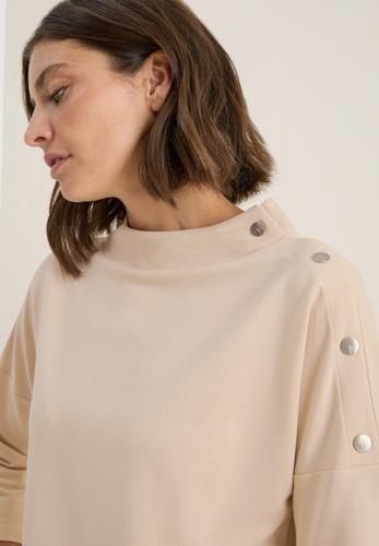 Shirt mit Knopfdetail M - Oat Milk Beige