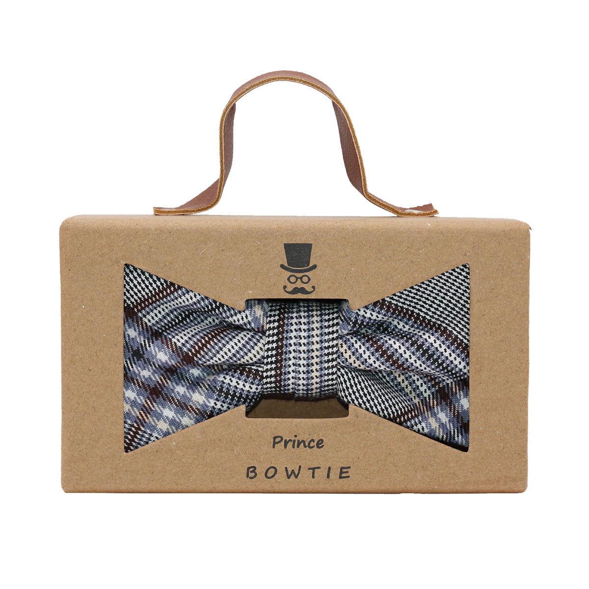 Fliege Griffbox Karo OS - H-blau