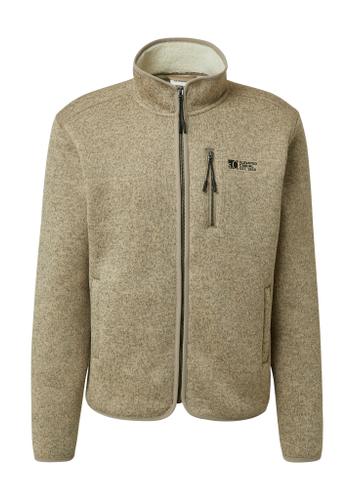 Sweatshirt Jacke L Regular Fit - Beige