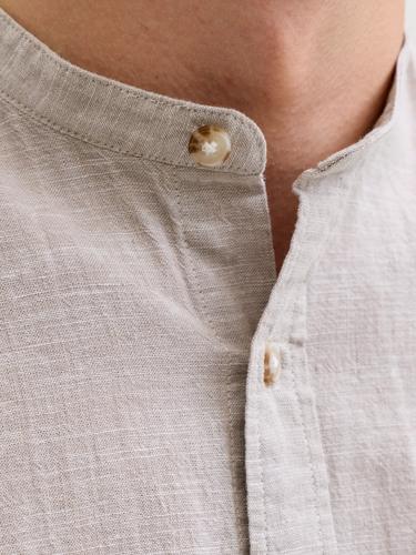 JJESUMMER LINEN BLEND BAND SHIRT L/S SN