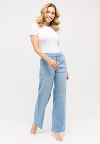 3502568-355 LIZ URBAN 42/30 WIDE LEG - Bleached Blue Used