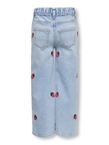 KMGLUNA BERRY PAPERBAG WIDE DNM 122 Gerade geschnitten - Light Blue Denim
