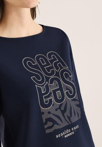 Shirt mit Stickerei S - Universal Blue