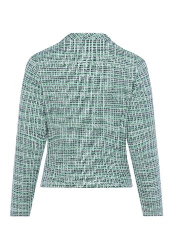 Blazerjacke NOS mit markantem Zipper 40 - Soft Green/paradise Green/ecru/schwarz